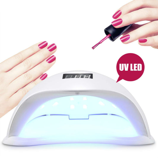 Elobara 36W UV LED Nail Lamp Manicure/Pedicure Nail Dryer with 4 Timer Setting - Perfect Salon Tool for Drying Nail Polish and Gel - Dry Both Fingernails and Toenails